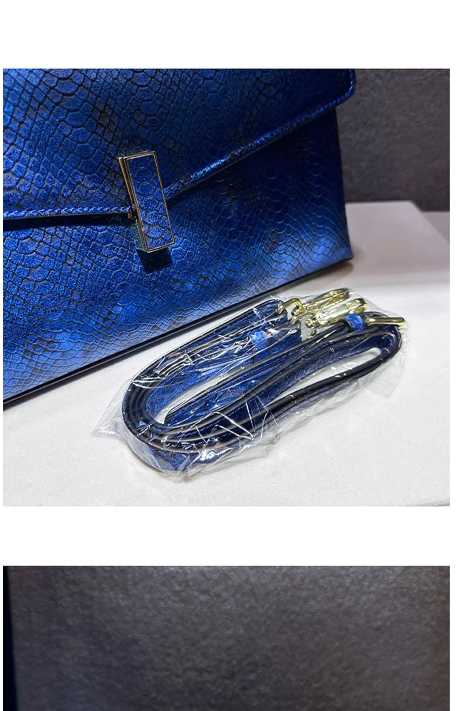 Inaka Snake-Stitch Leather Bag – Marrakchi Bright Finish Edition