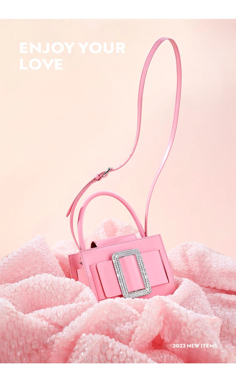 Crocodile Pattern Genuine Leather Messenger Bag