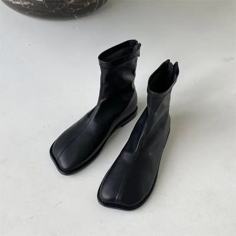 Women’s Elastic Ankle Boots – Thick Sole Luxury Designer Chelsea Boots