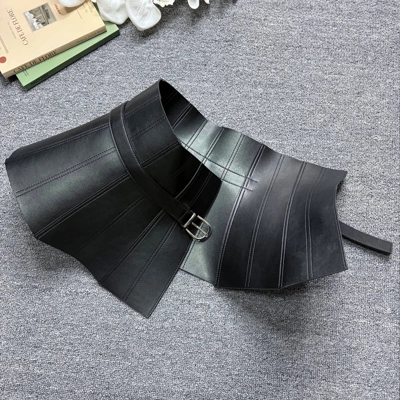 Leather Corset Waist Belt – Fashion Ruffle Design