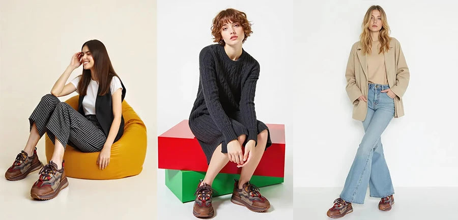 Koznoy Genuine Cow Suede Ankle Sneakers