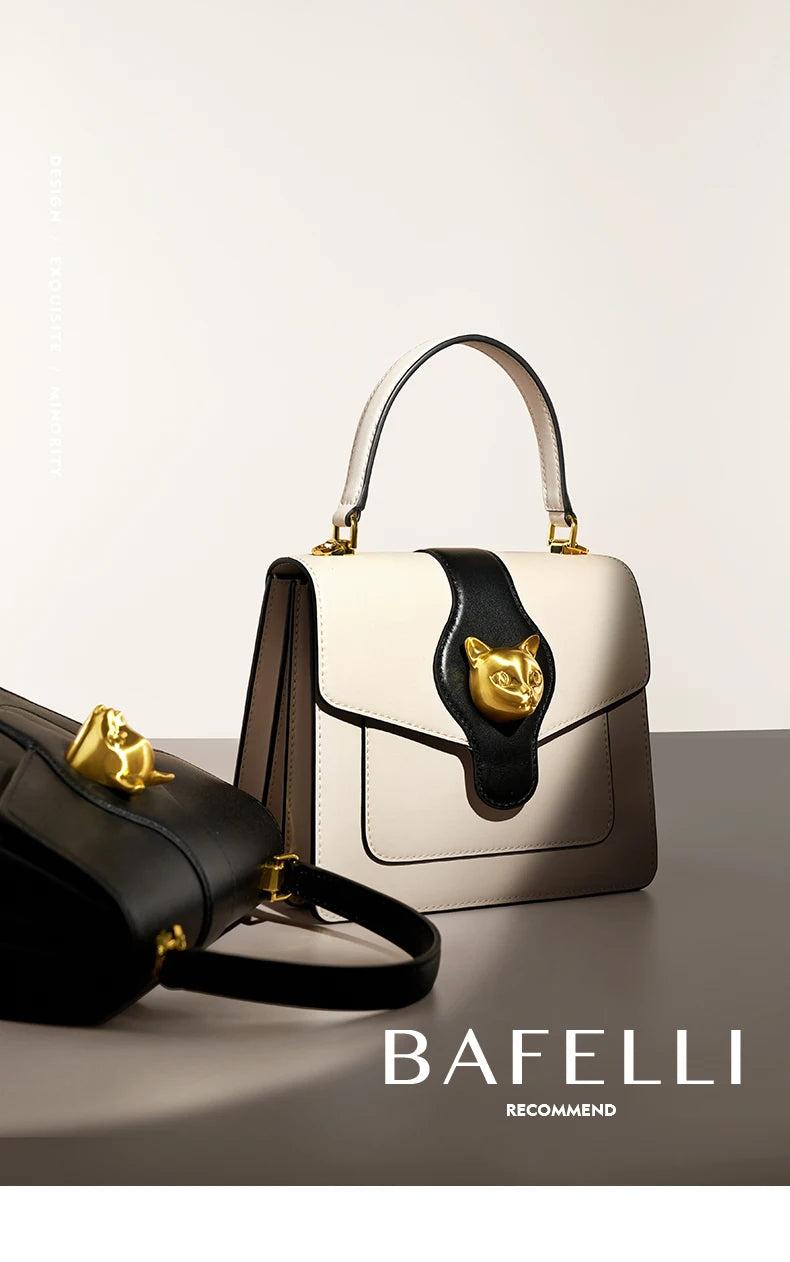 Bafelli 2025 Cat Leather Shoulder & Crossbody Bag