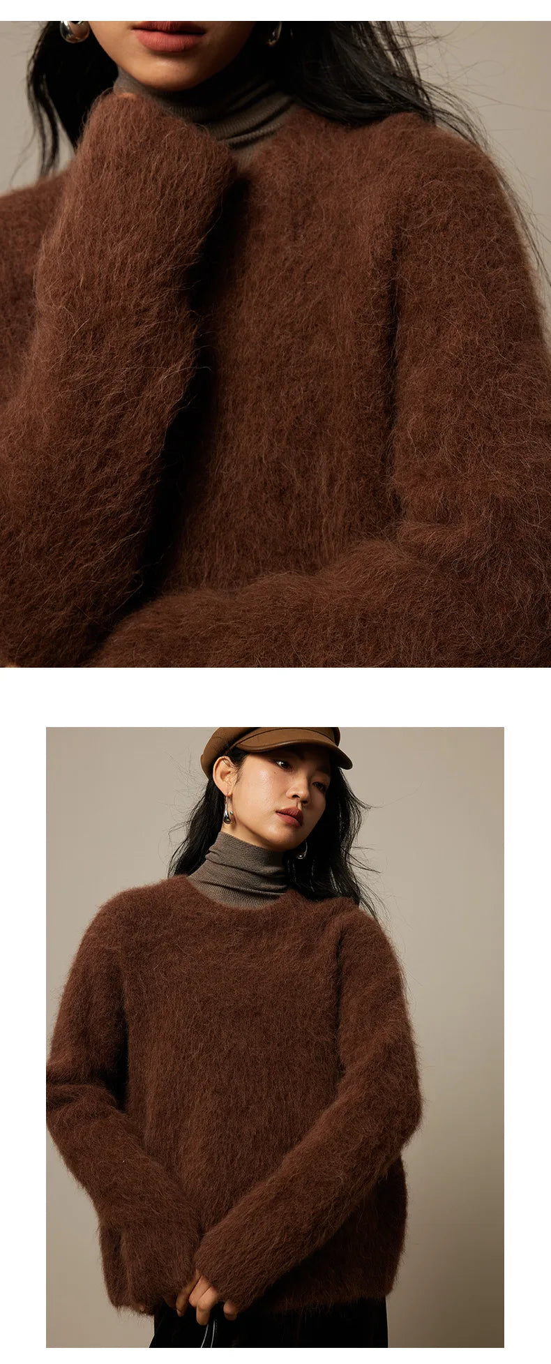 Warm Alpaca Pullover for Women – Fall/Winter 2025