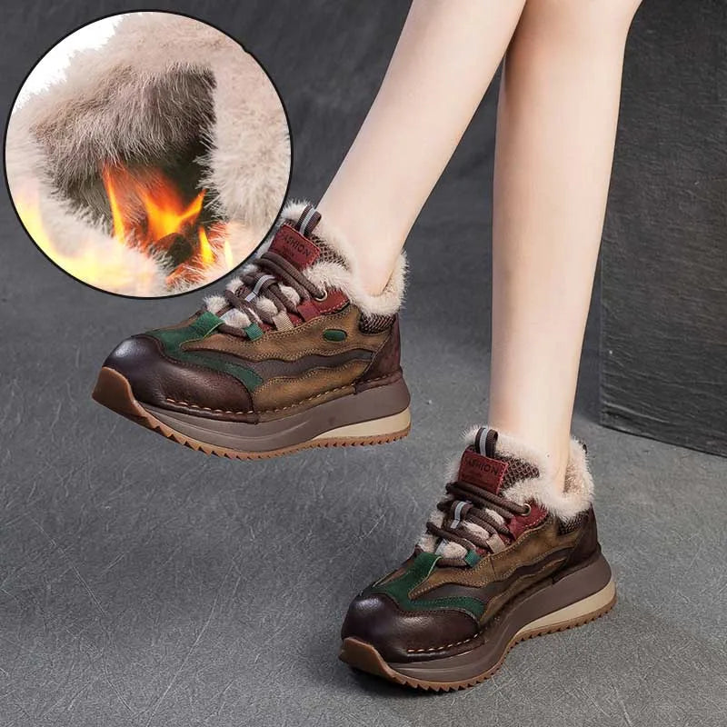 Koznoy Genuine Cow Suede Ankle Sneakers