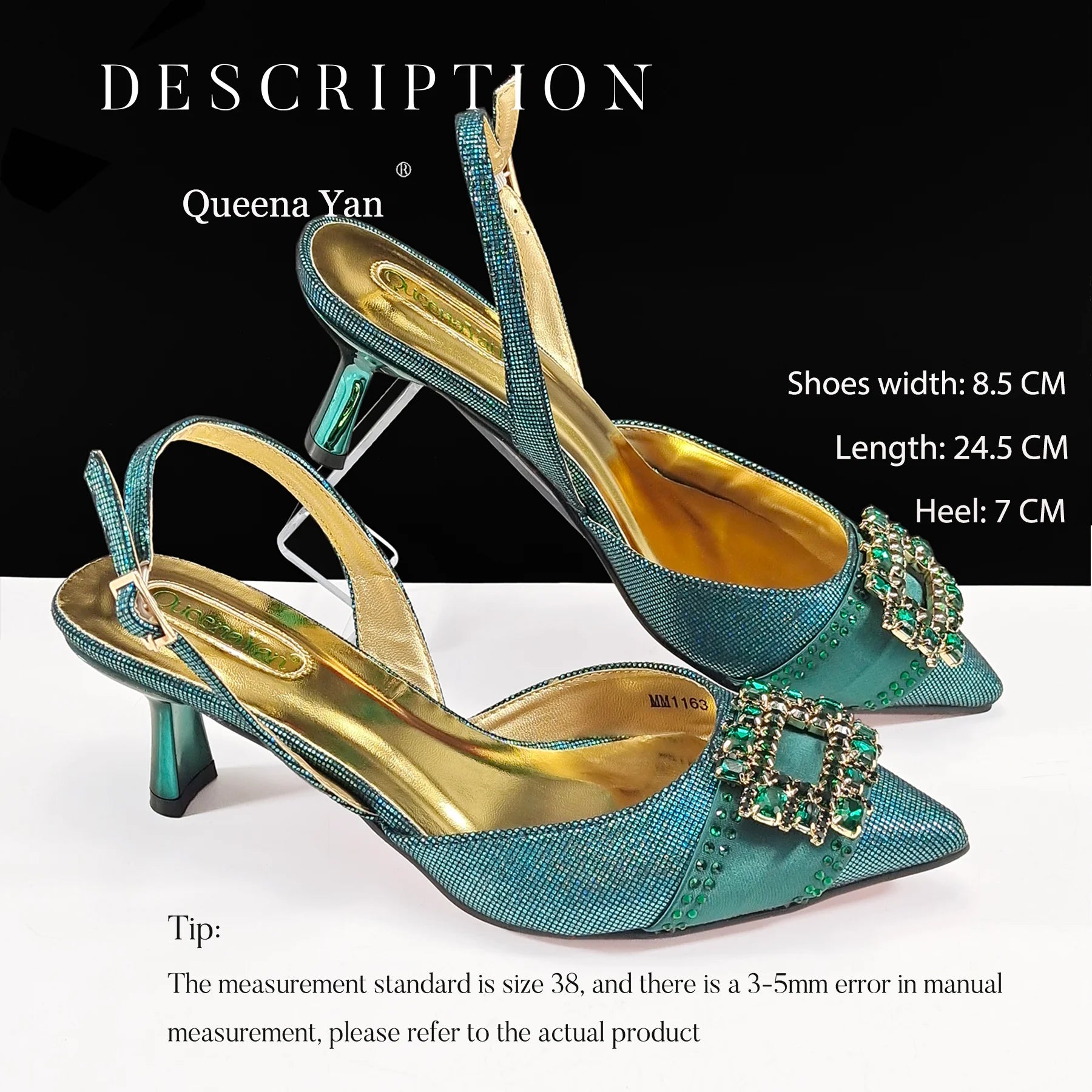 Marrakchi Block Heels & Rhinestone Bag Set – Elegant Party Collection