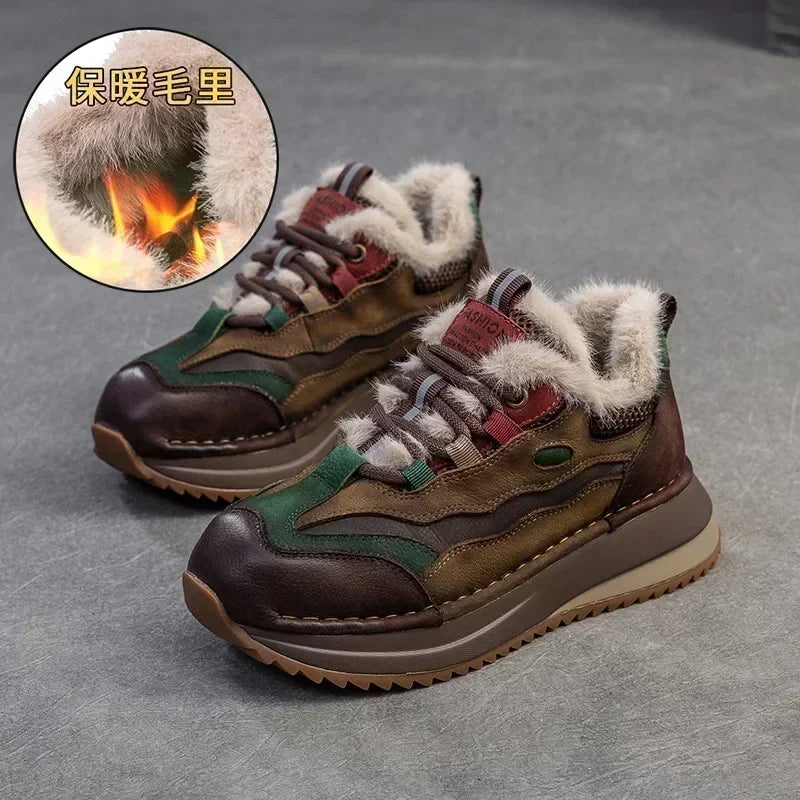 Koznoy Genuine Cow Suede Ankle Sneakers