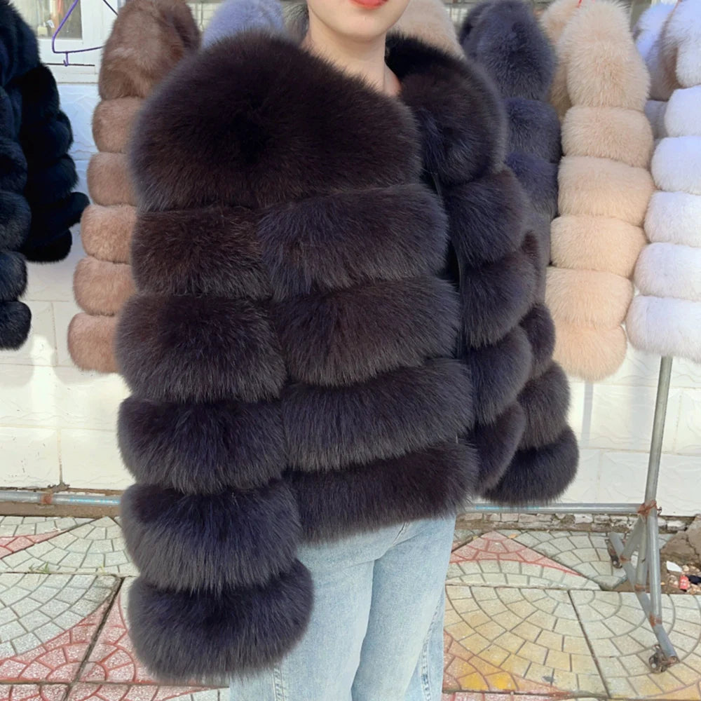 Adira Fox Fur Coat – Natural Winter Luxury