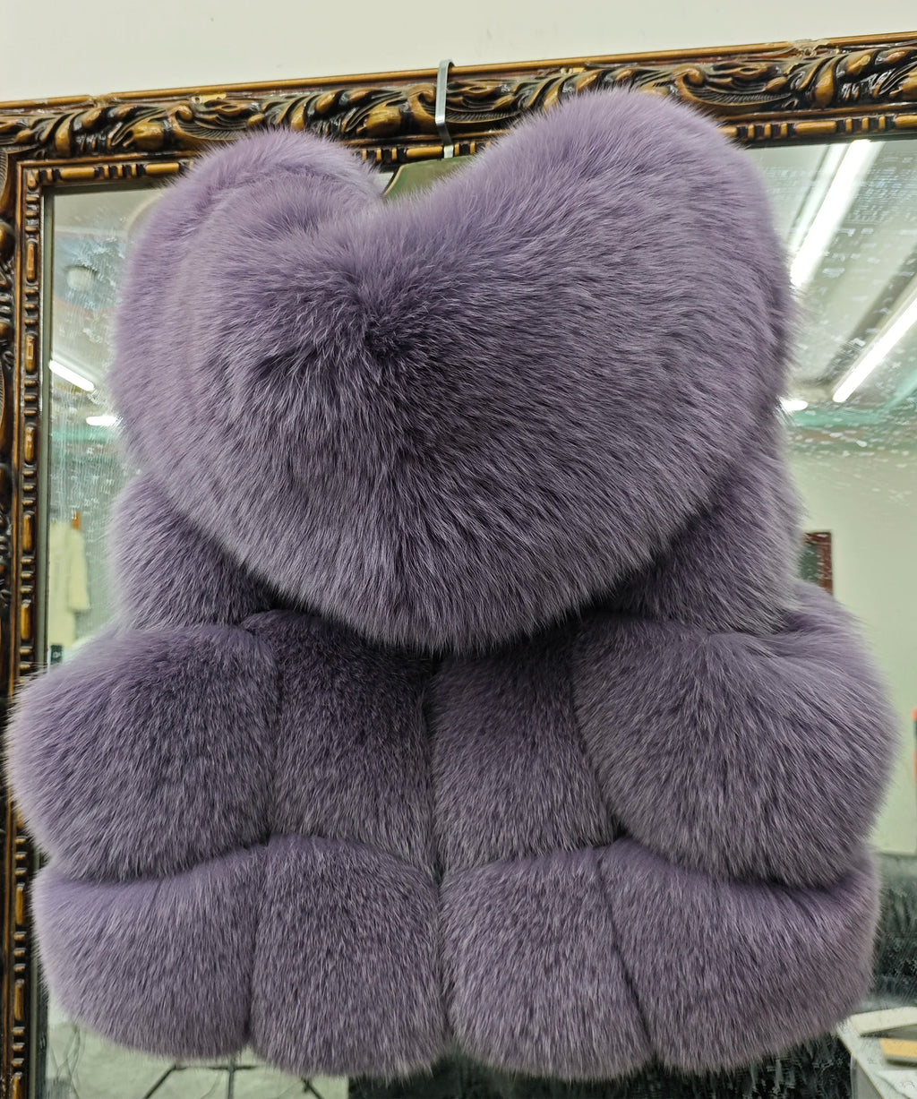 Real Silver Fox Fur Vest – Hooded Genuine Leather Sleeveless Jacket for Women