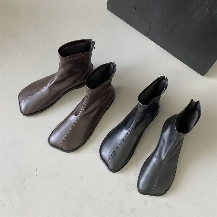 Women’s Elastic Ankle Boots – Thick Sole Luxury Designer Chelsea Boots