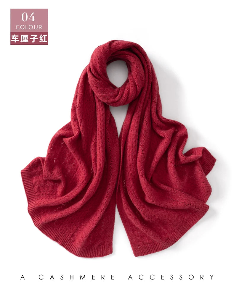 100% Cashmere Scarf – Autumn/Winter Dual-Use Shawl