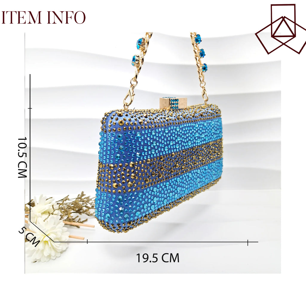 Rhinestone Satin Pumps & Clutch Set – Italian-Inspired Elegance