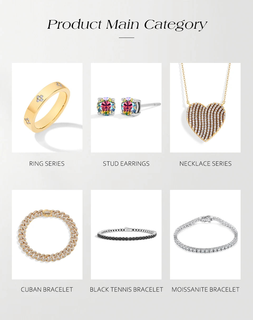 ATTAGEMS Women’s Moissanite Ring – 18K Gold Plated S925 Silver