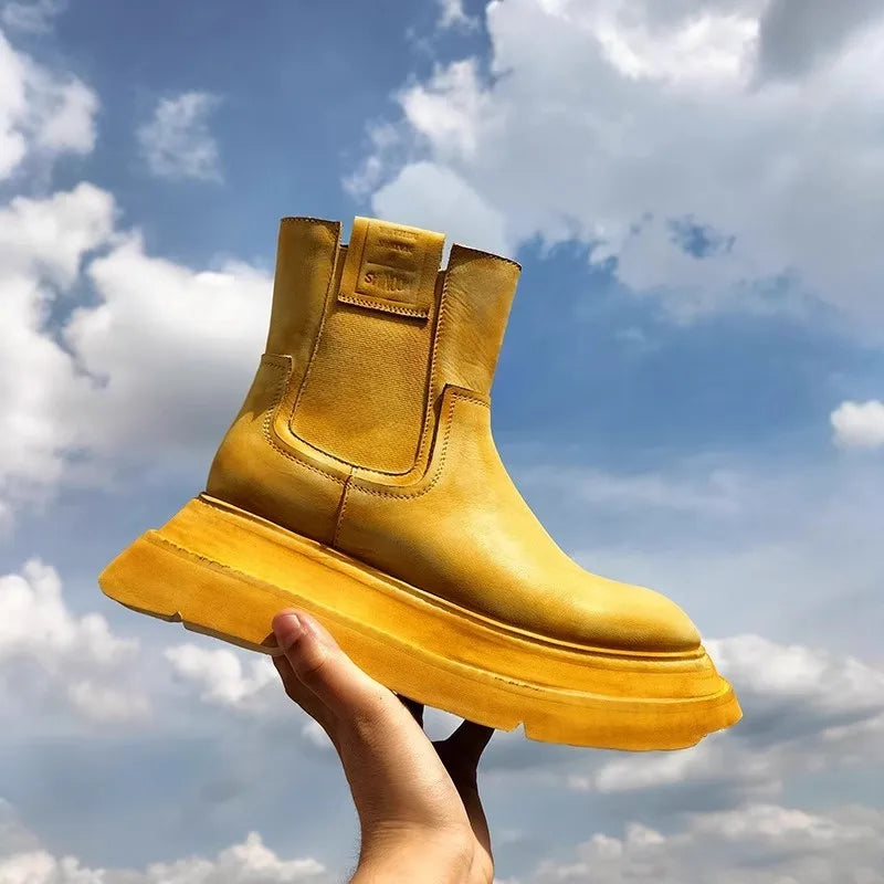 Platform Chelsea Boots – Thick Bottom Vintage Street Style