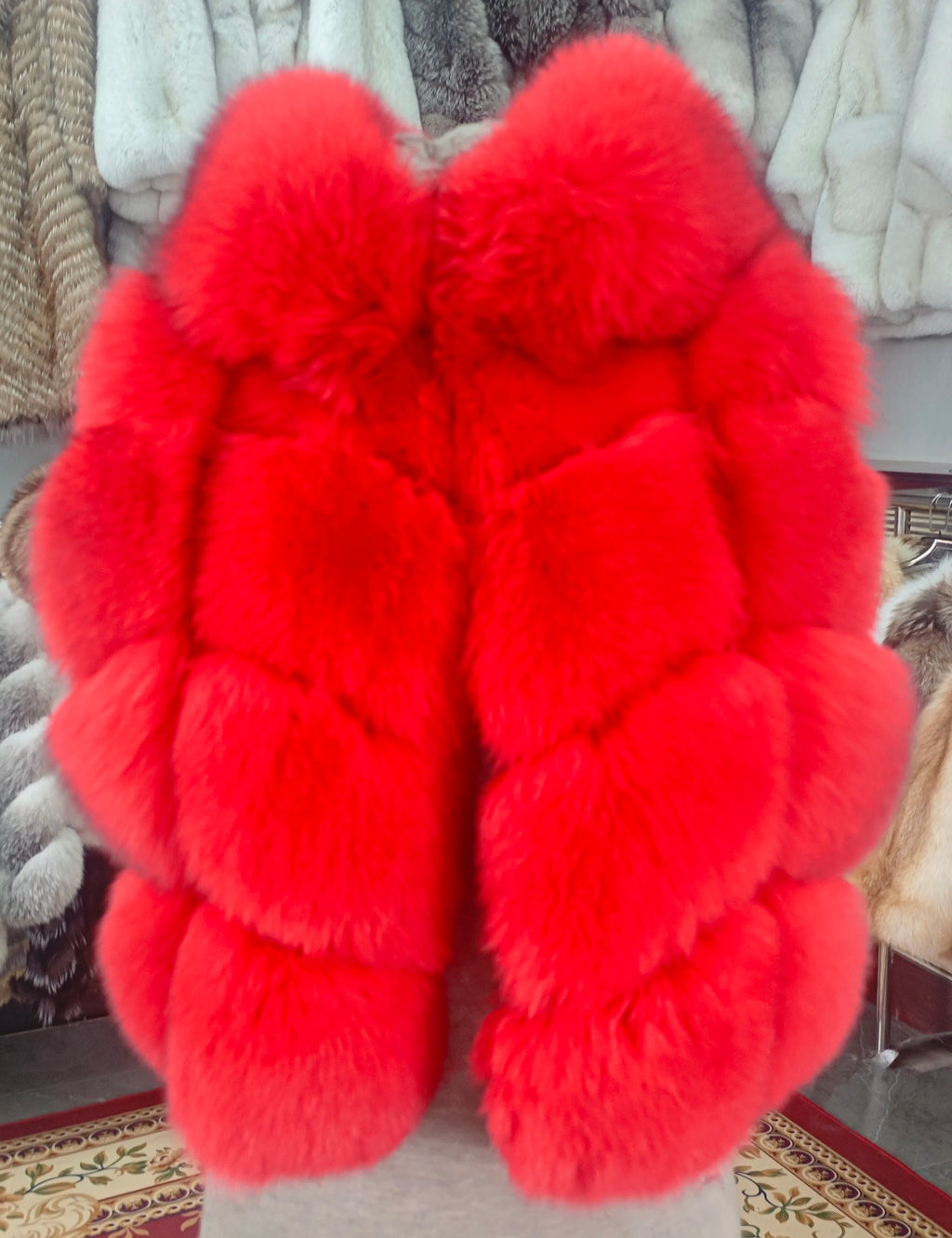 Real Silver Fox Fur Vest – Hooded Genuine Leather Sleeveless Jacket for Women