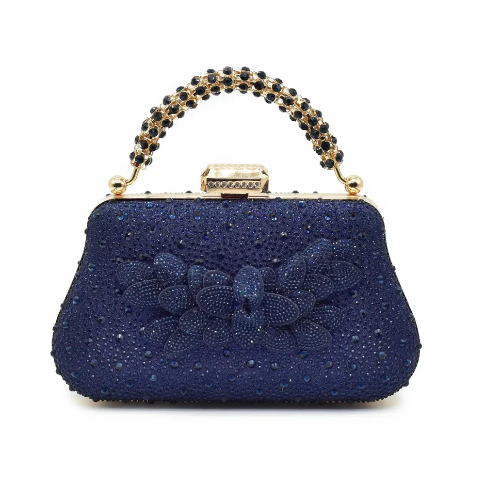 Marrakchi Luxury Women’s Shoe & Bag Set – Pointed Toe Rhinestone Pumps