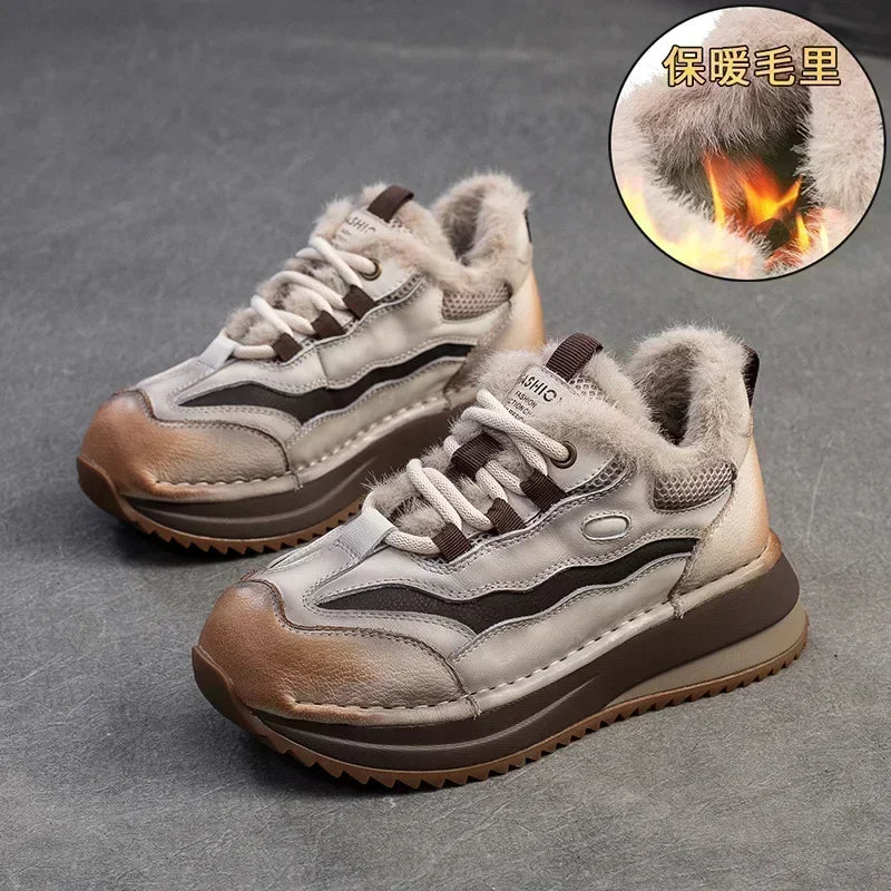 Koznoy Genuine Cow Suede Ankle Sneakers