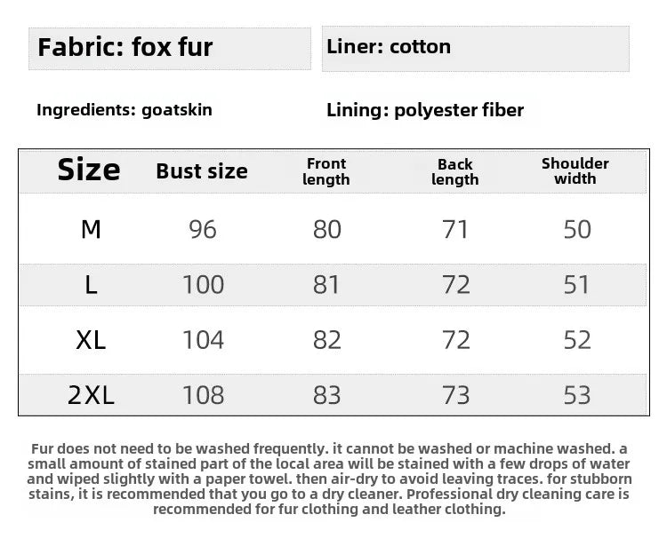 Fox Fur Vest for Women – Luxury Thick Real Fur Coat for Autumn/Winter