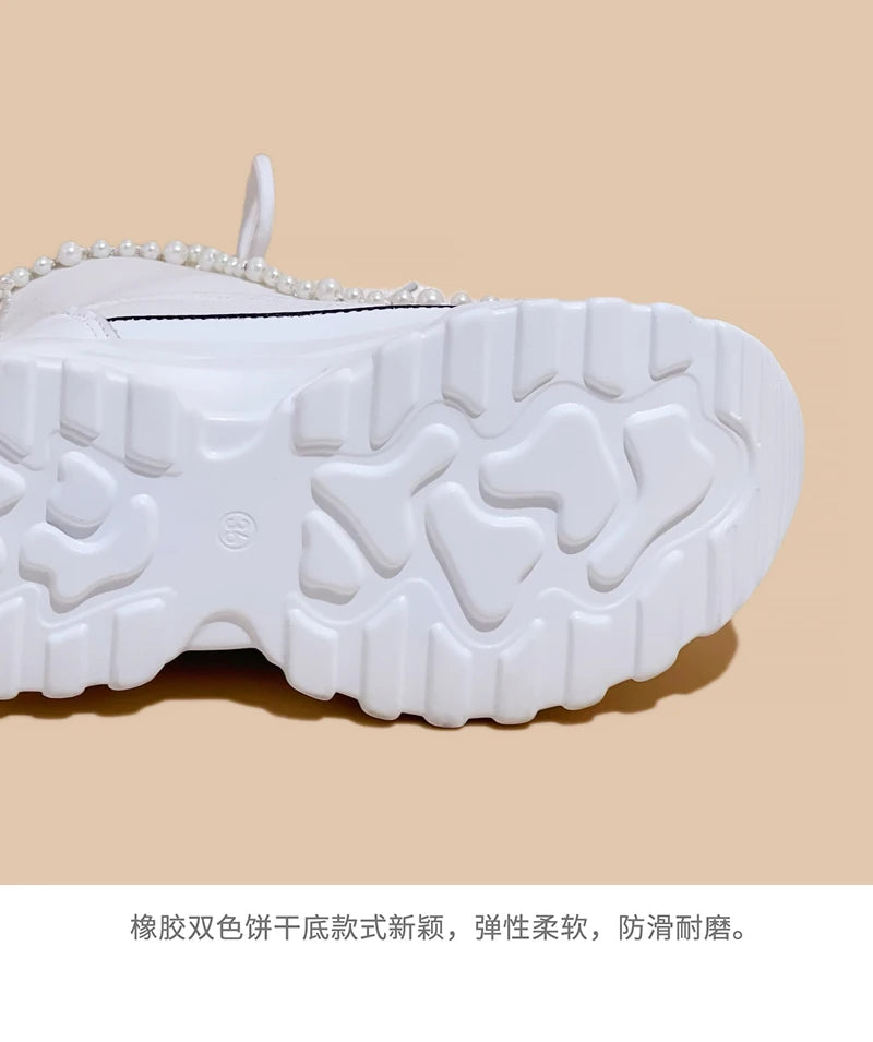 Sweet Cherub Thick-Soled Canvas Sneakers