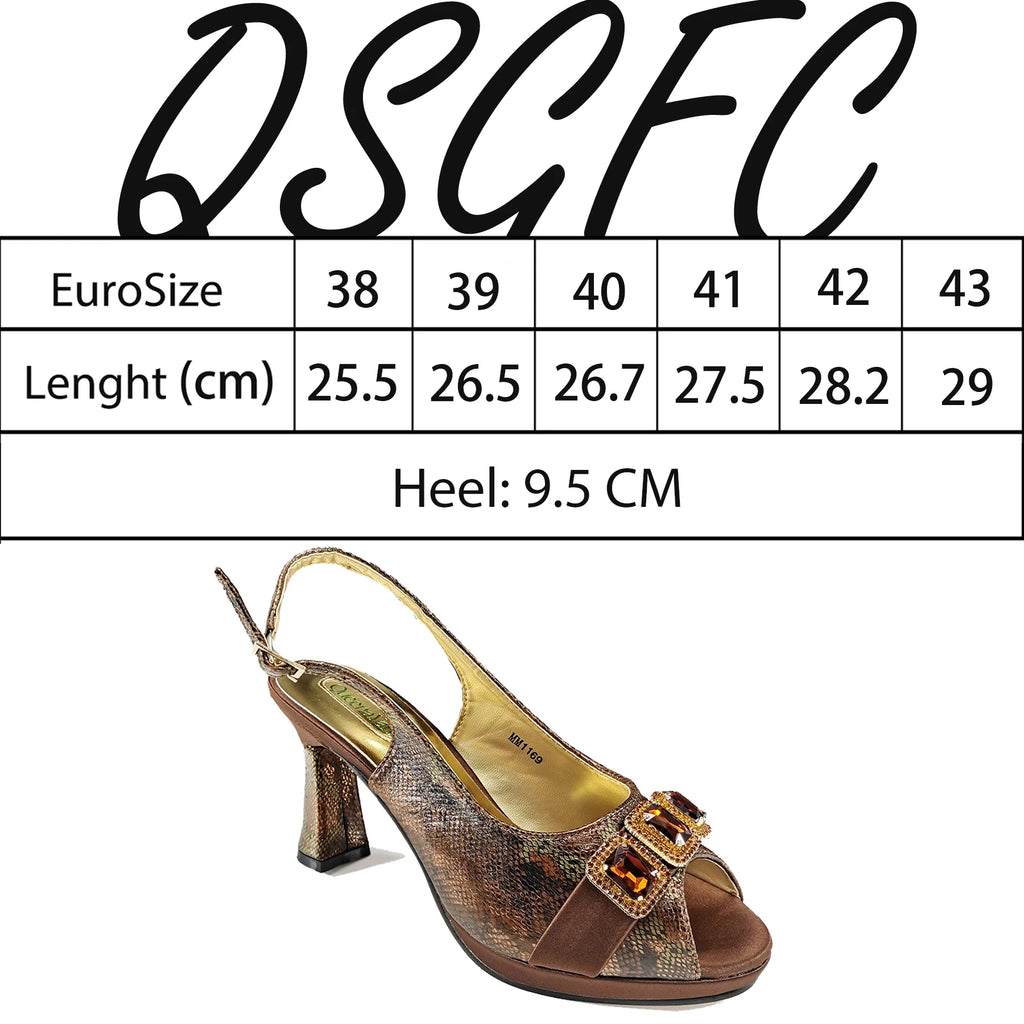 Elegant Green Peep-Toe Heels & Matching Bag Set