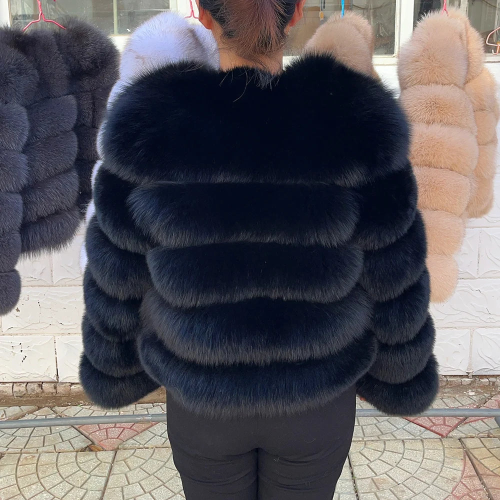 Adira Fox Fur Coat – Natural Winter Luxury