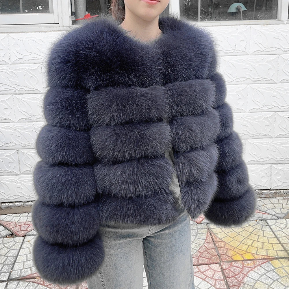 Adira Fox Fur Coat – Natural Winter Luxury