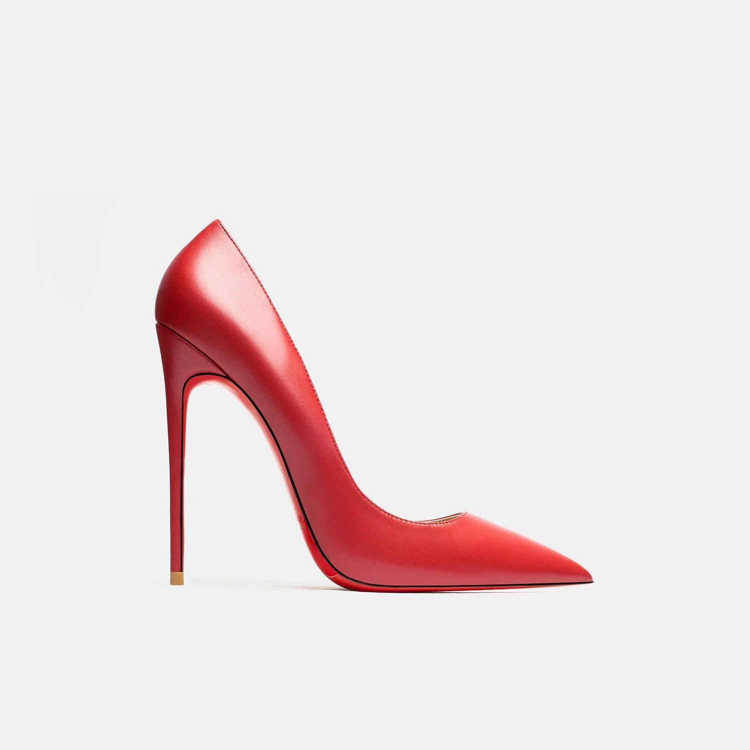 Marrakchi Red Shiny Bottom High Heels – Luxury Pointed Toe Party Pumps
