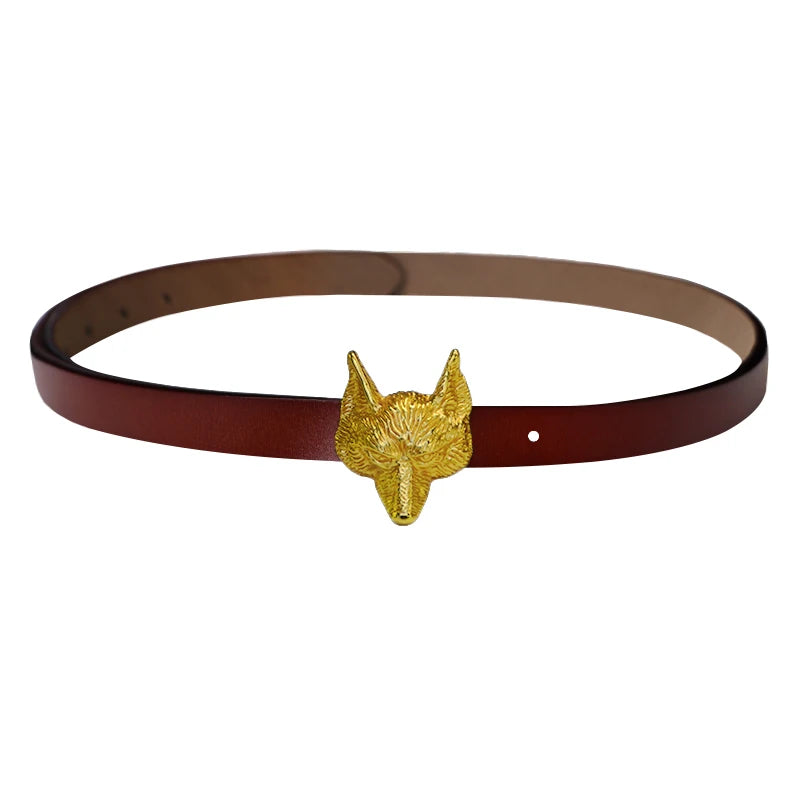 Fox Head Alloy Leather Belt – Biutefou