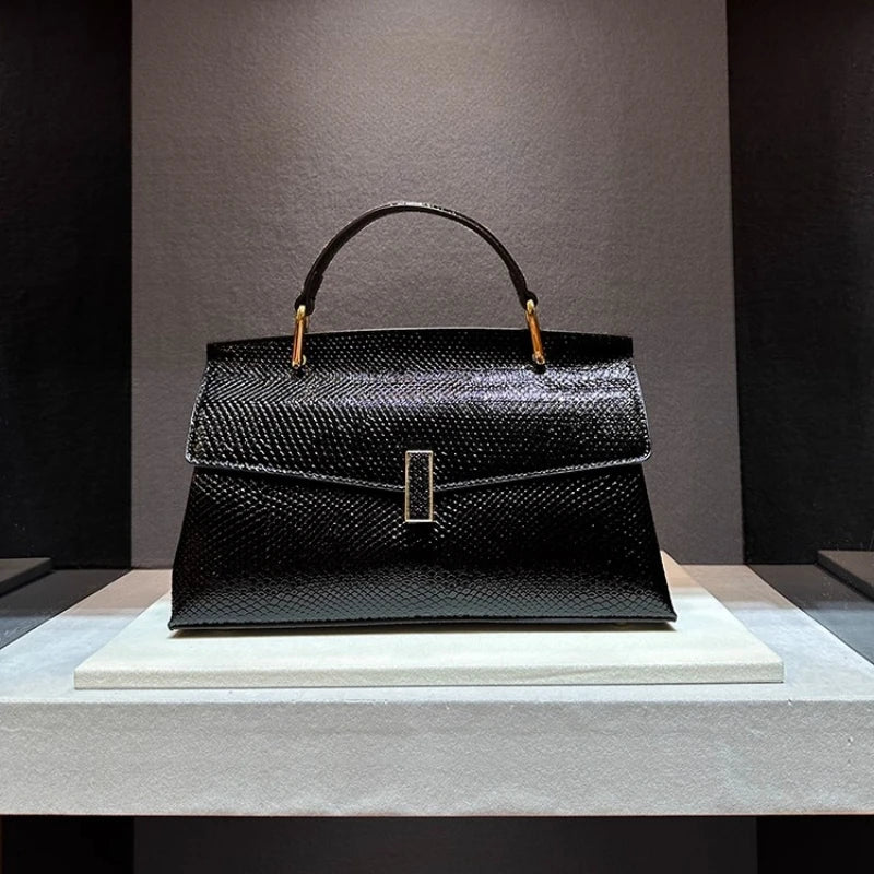 Inaka Snake-Stitch Leather Bag – Marrakchi Bright Finish Edition