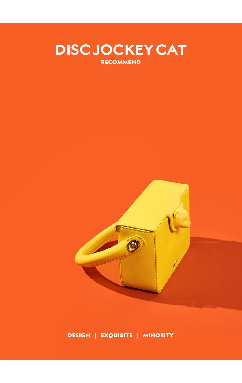 Boxy Leather Evening Handbag by Bafelli