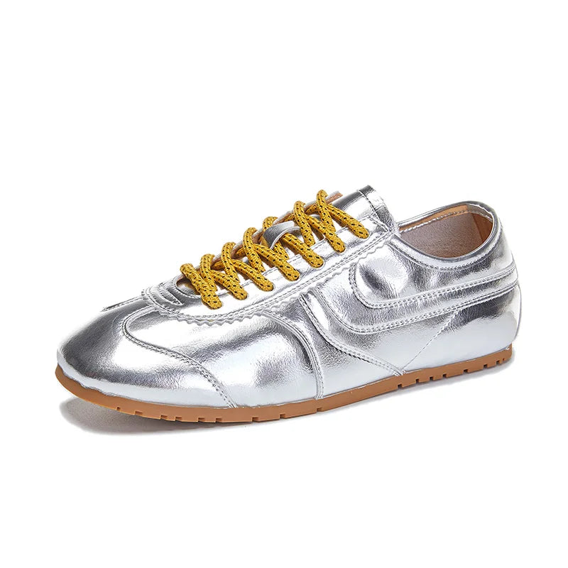 German Training Sneakers – Genuine Leather Retro Lace-Up Shoes