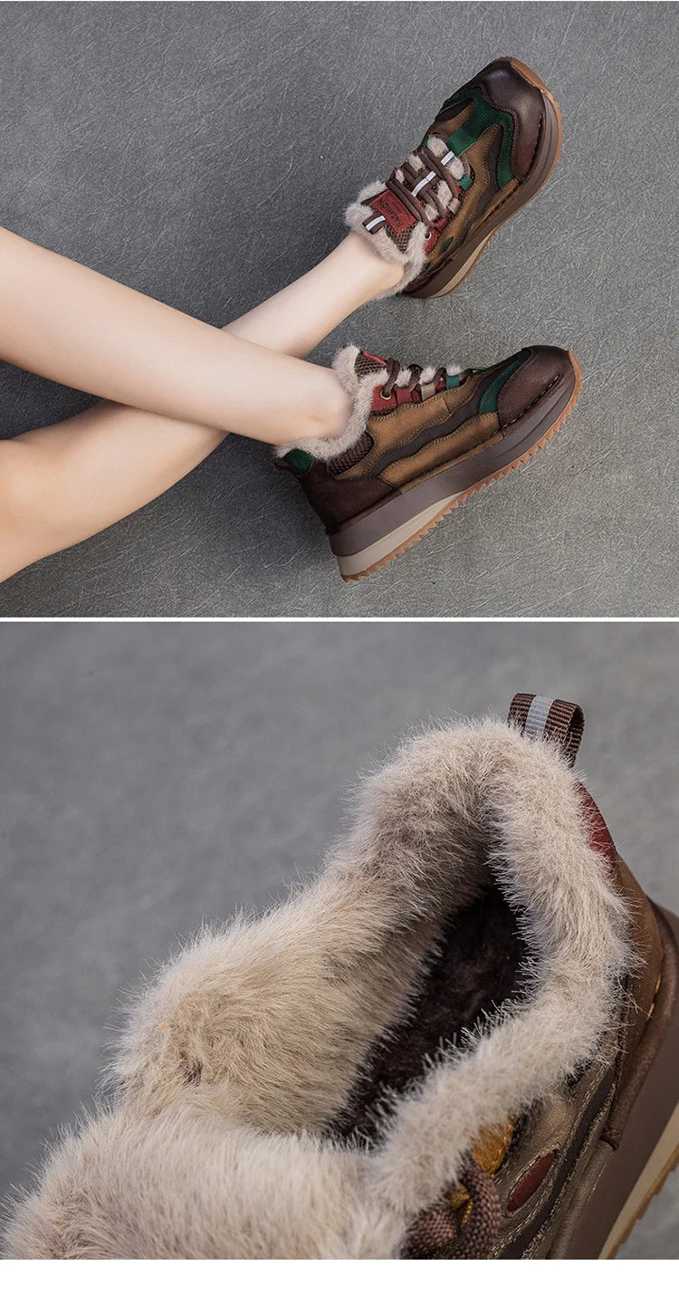 Koznoy Genuine Cow Suede Ankle Sneakers