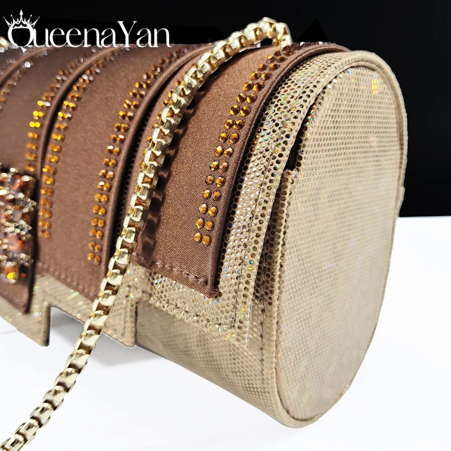 Marrakchi Block Heels & Rhinestone Bag Set – Elegant Party Collection