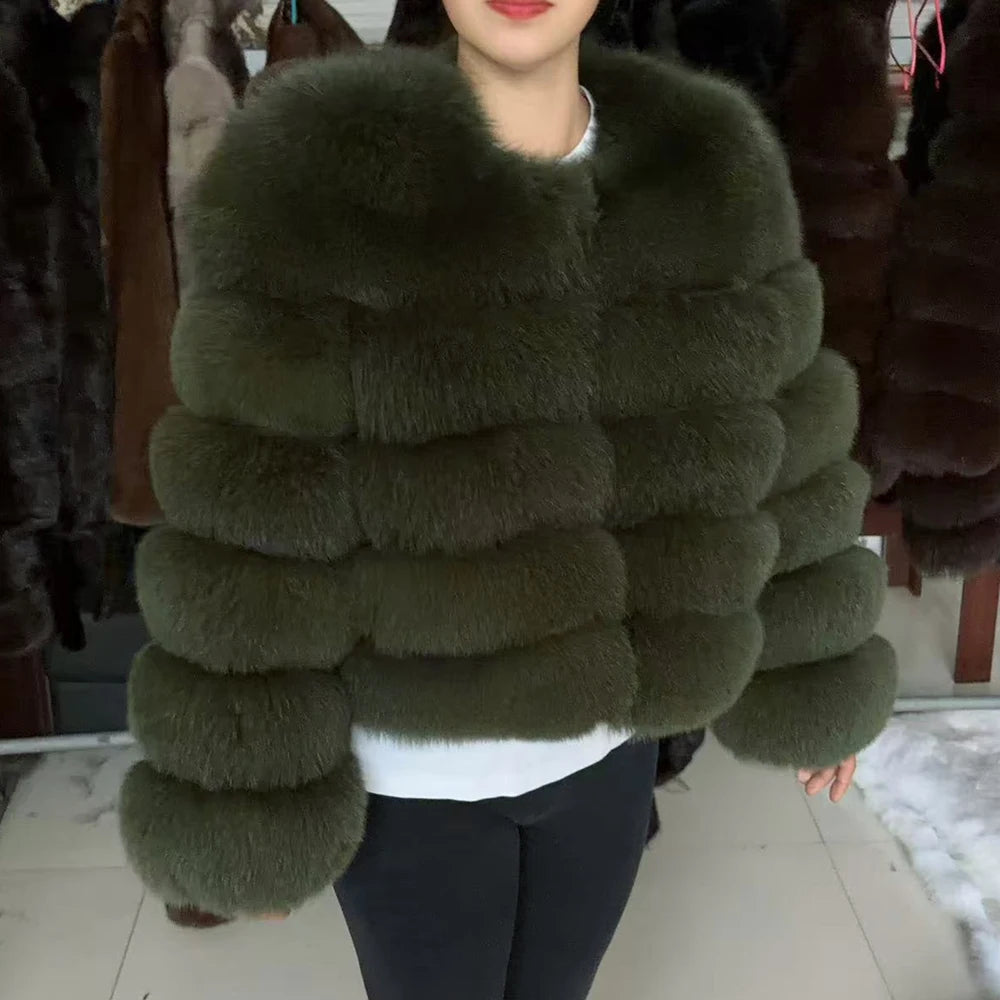 Adira Fox Fur Coat – Natural Winter Luxury