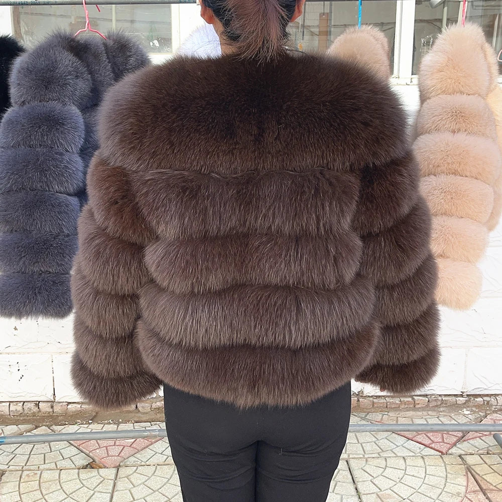 Adira Fox Fur Coat – Natural Winter Luxury