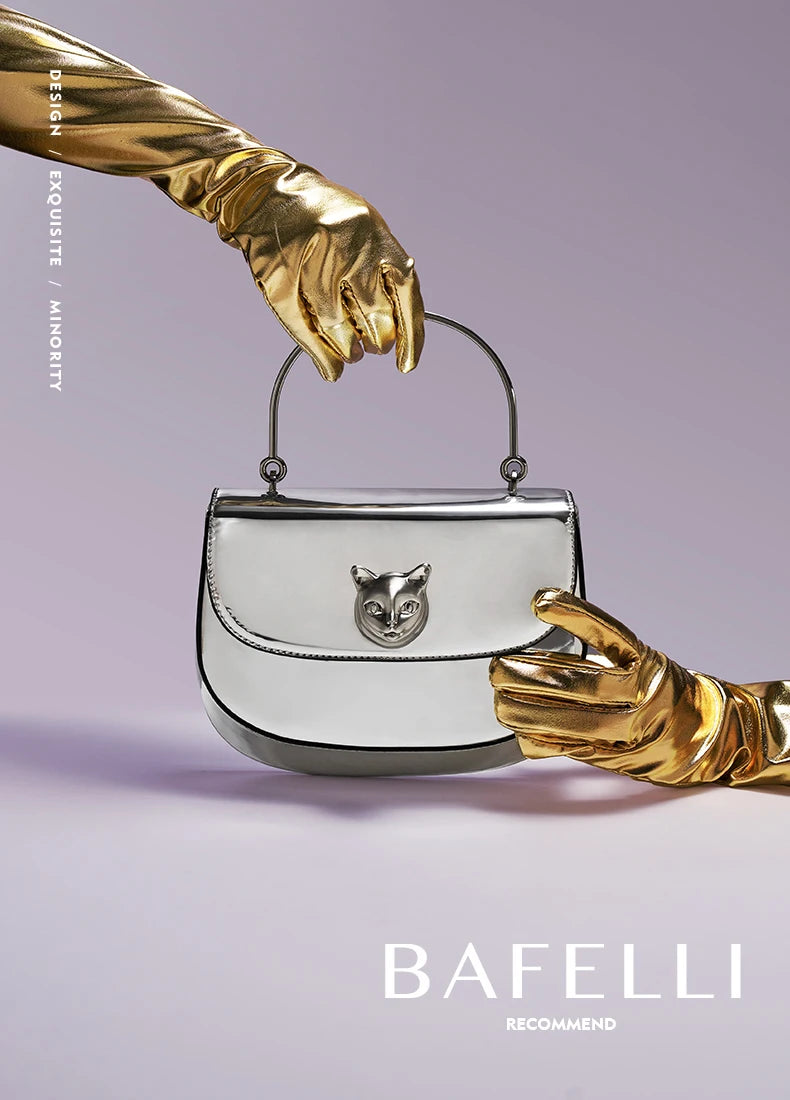 BAFELLI Marrakchi 2025 Cat Evening Leather Crossbody Bag