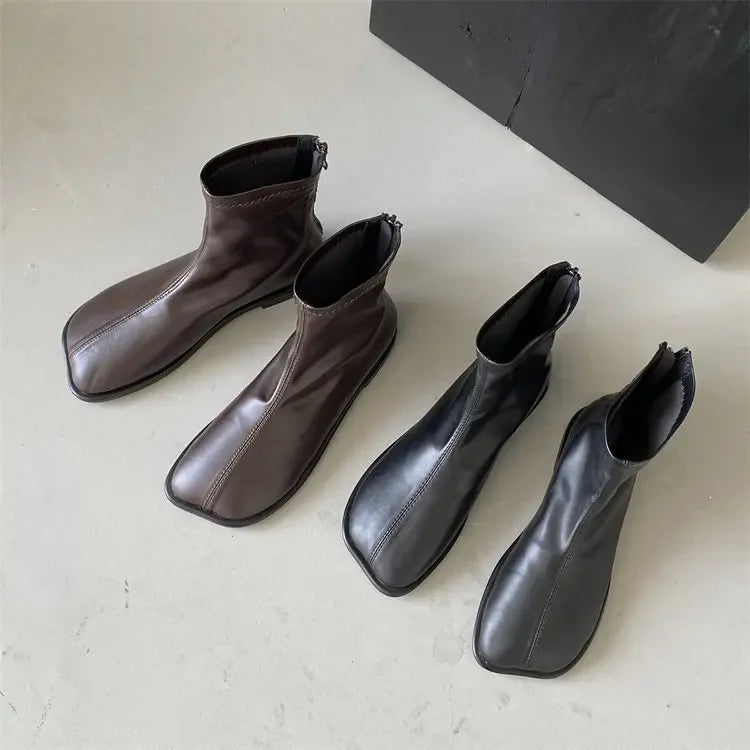 Women’s Elastic Ankle Boots – Thick Sole Luxury Designer Chelsea Boots