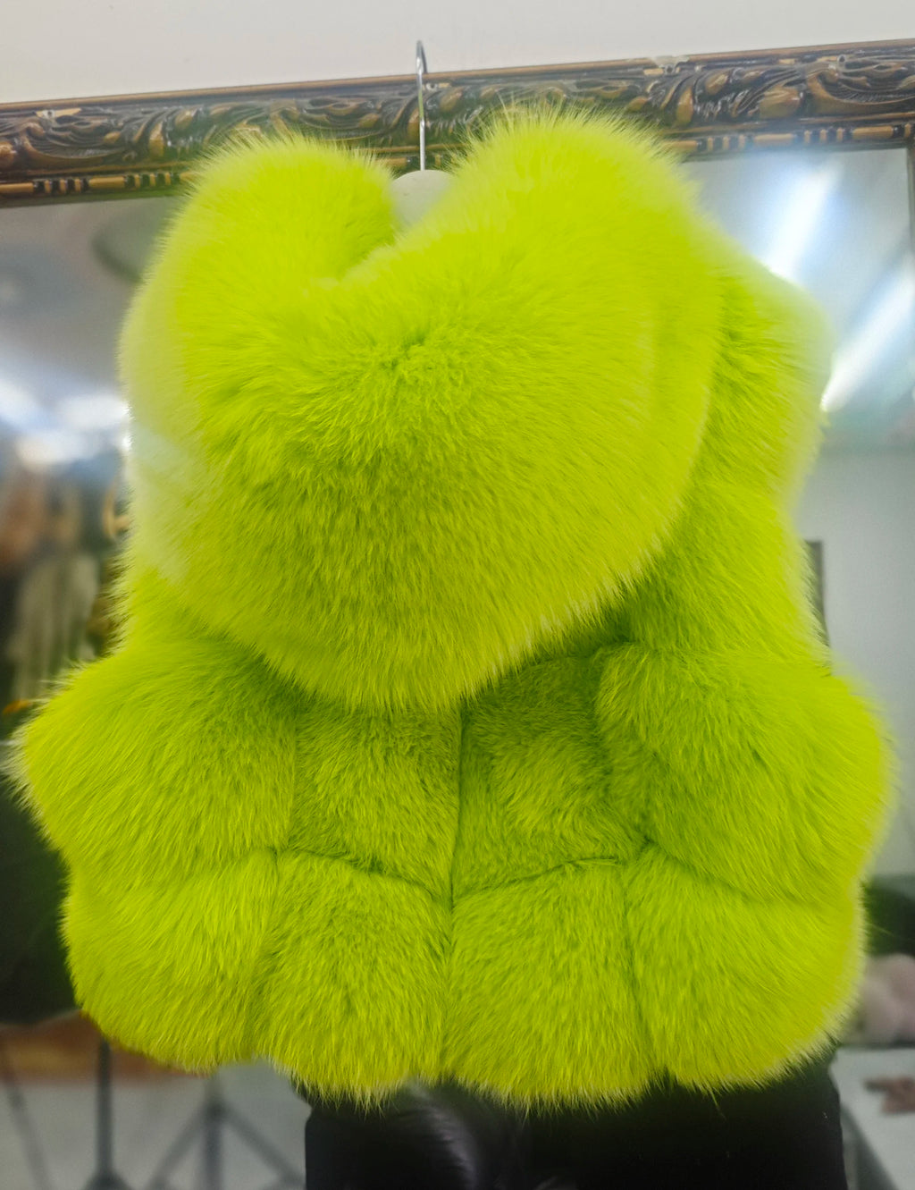 Real Silver Fox Fur Vest – Hooded Genuine Leather Sleeveless Jacket for Women