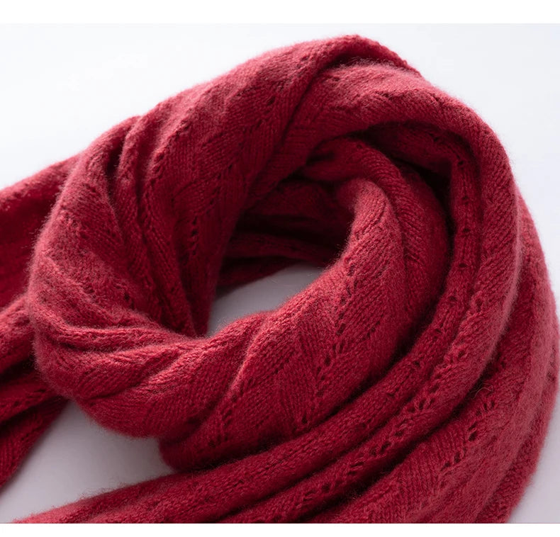 100% Cashmere Scarf – Autumn/Winter Dual-Use Shawl
