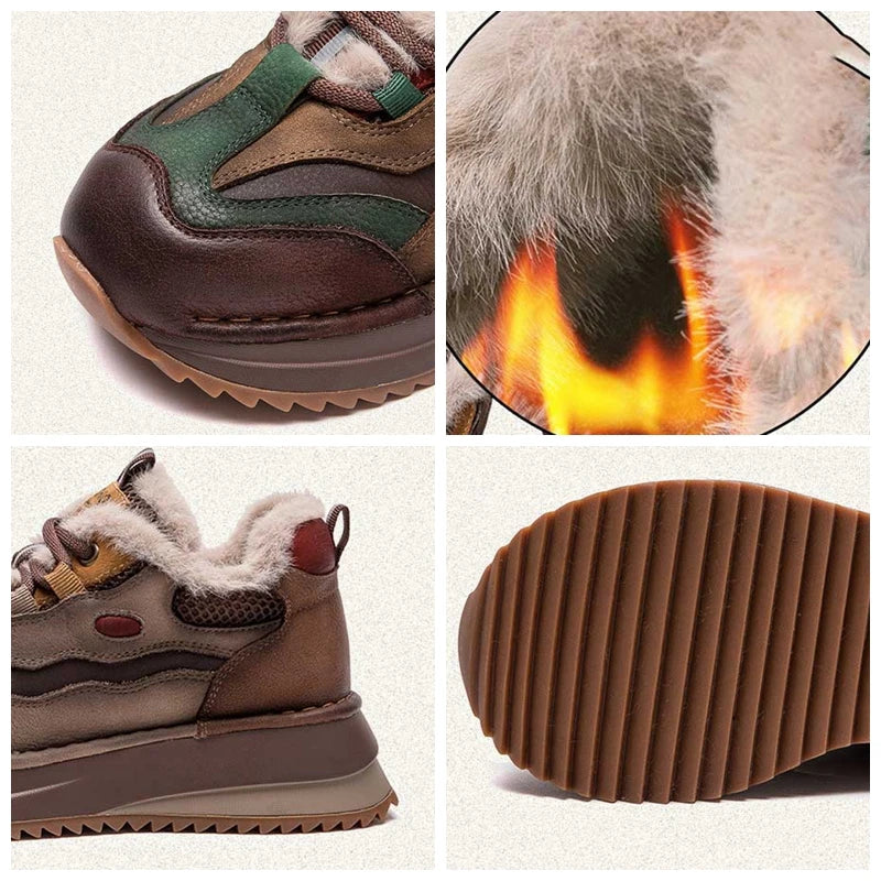 Koznoy Genuine Cow Suede Ankle Sneakers