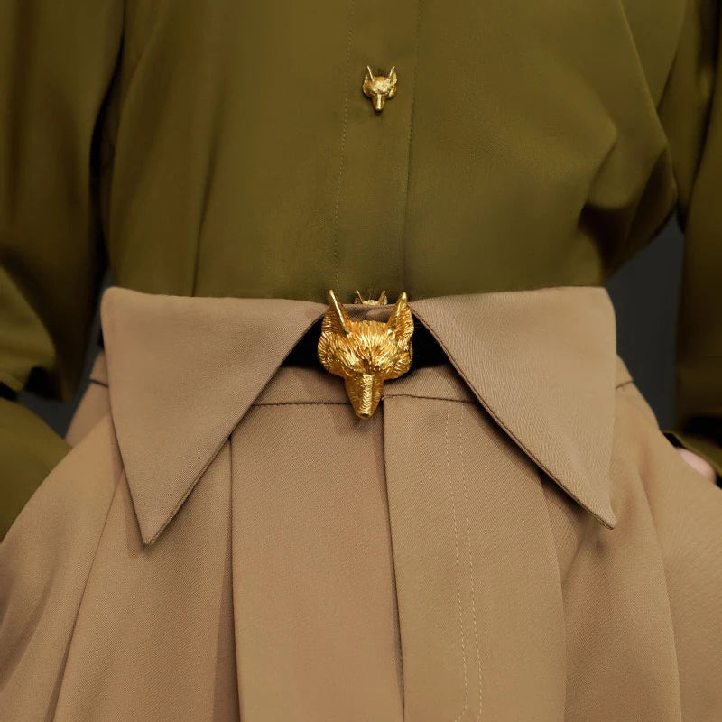 Fox Head Alloy Leather Belt – Biutefou