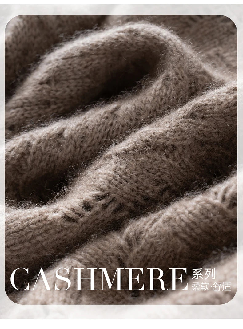 100% Cashmere Scarf – Autumn/Winter Dual-Use Shawl