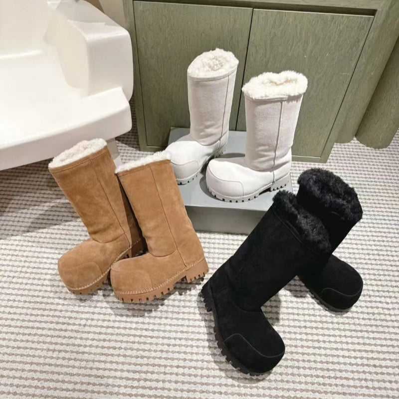 Snow Boots – Platform, Warm Cotton Lined Winter Boots 2025