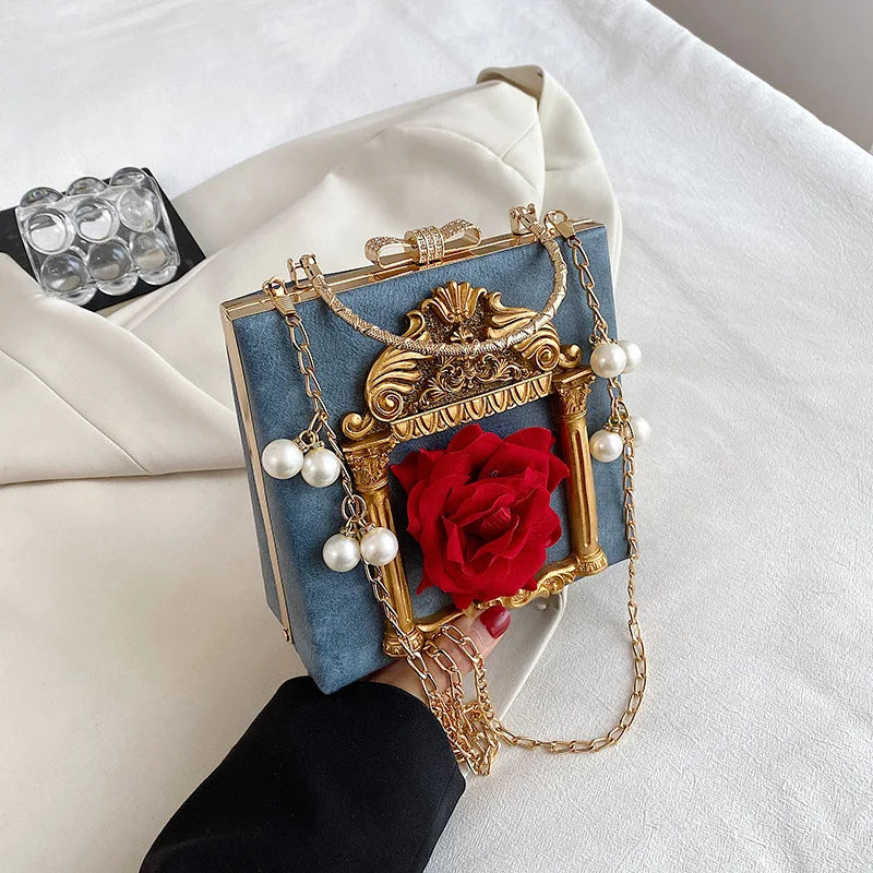 Luxury Fashion Flowers Crossbody Bag – Designer Leather Shoulder Bag for Women