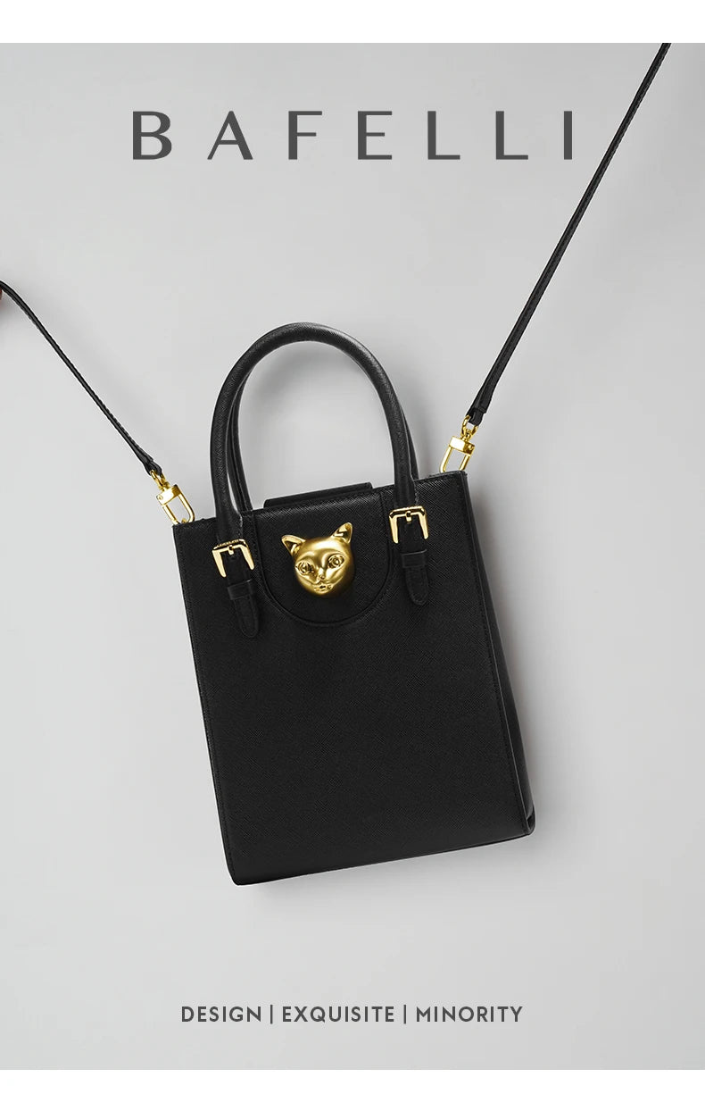 BAFELLI Mini Tote – Luxury Cat Shoulder Crossbody Bag