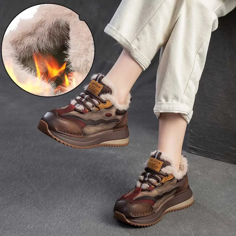 Koznoy Genuine Cow Suede Ankle Sneakers