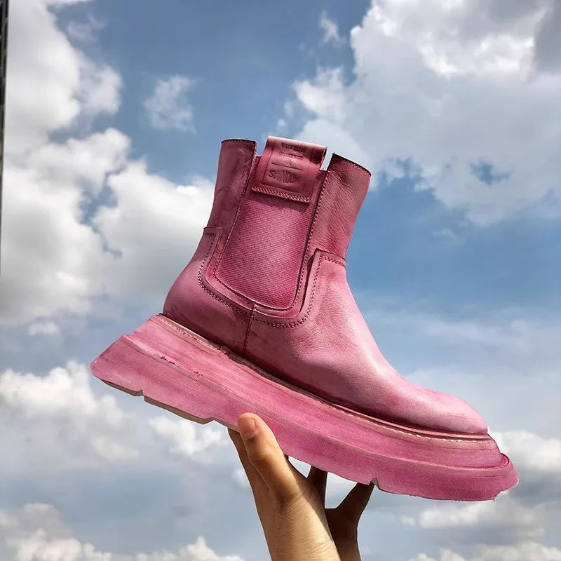 Platform Chelsea Boots – Thick Bottom Vintage Street Style