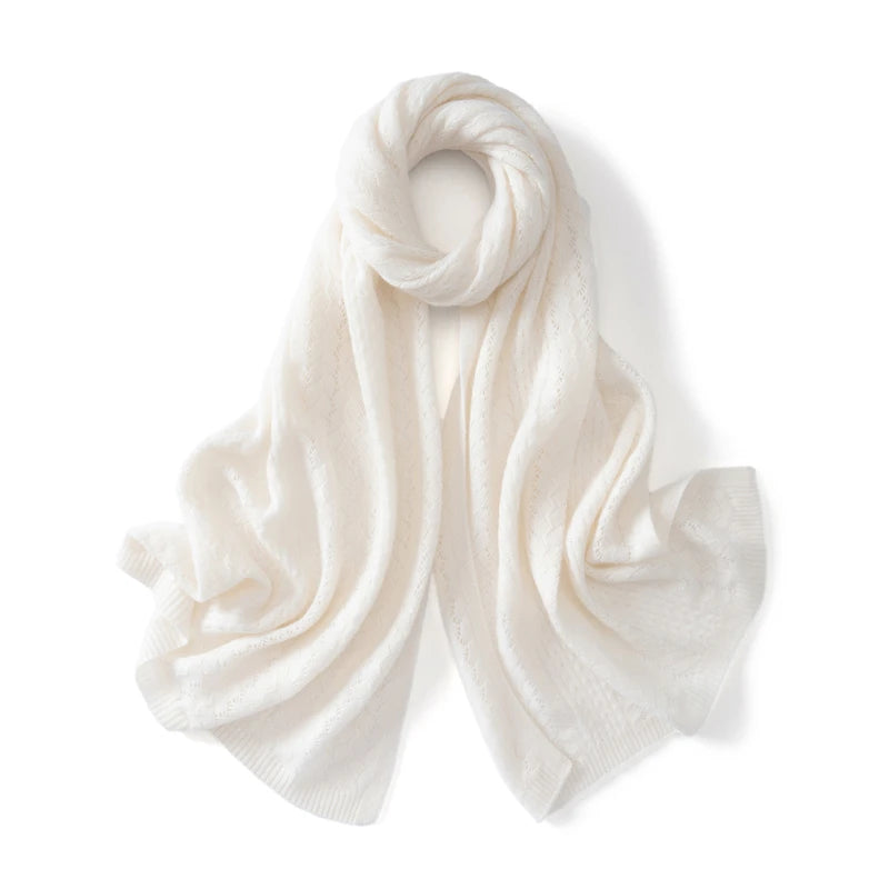 100% Cashmere Scarf – Autumn/Winter Dual-Use Shawl