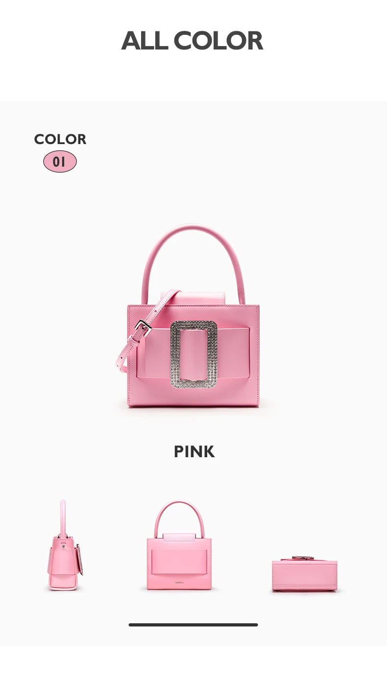 Crocodile Pattern Genuine Leather Messenger Bag