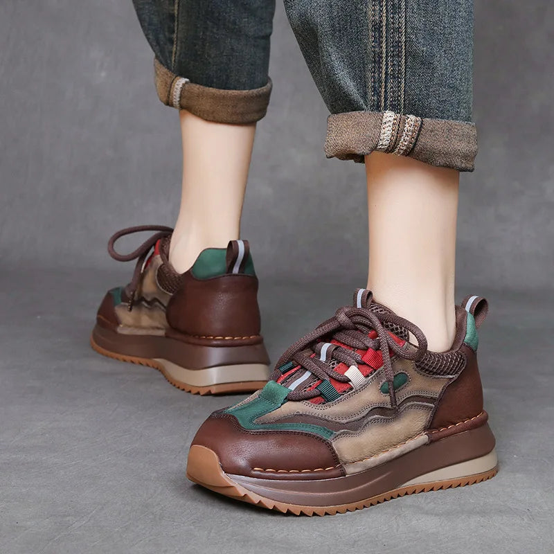 Koznoy Genuine Cow Suede Ankle Sneakers