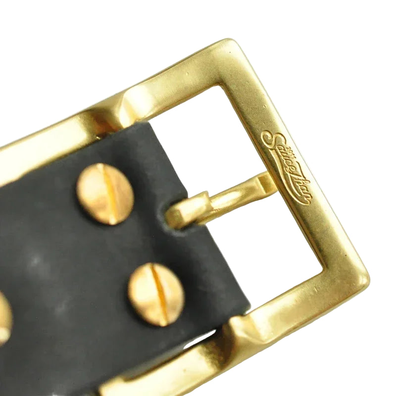 SauceZhan Italian Vegetable-Tanned Leather Belt – 4MM Brass Buckle